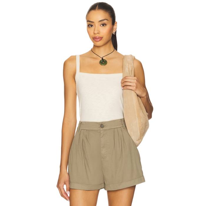 ラグアンドボーン Rag & Bone 【 Slub Square Neck Tank Top Women Oatmeal 】 タンクトップ レディー..