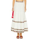 Rosewater House 【 Carnation Ruffle Skirt Women Ivory & Red 】 レディースファッション ボトムス スカ...