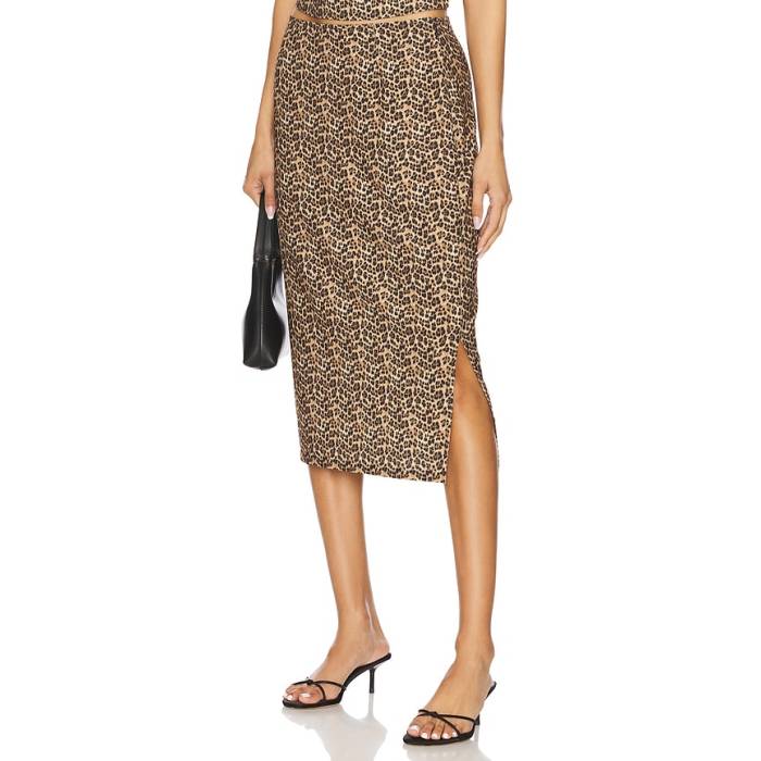 Skirts - Miaou 【 Moni Skirt Women Leopard 】 レディース ヒョウ柄 レオパード