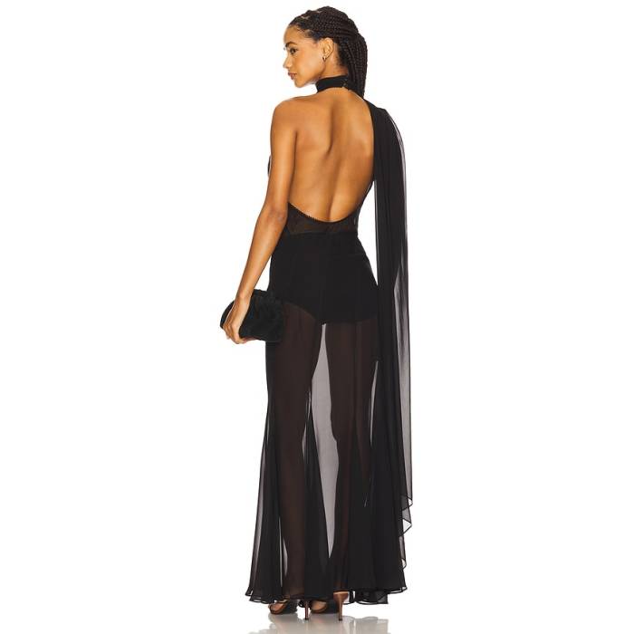 The Andamane 【 Vanisha Bodysuit Women Black 】 ボディースーツ レディース 黒色 ブラック