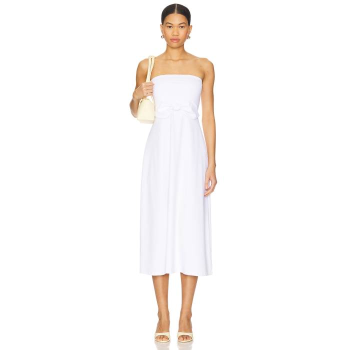 スサナモナコ Susana Monaco 【 Strapless Bow Midi Dress Women Sugar 】 ドレス レディースファッション ドレス レディース