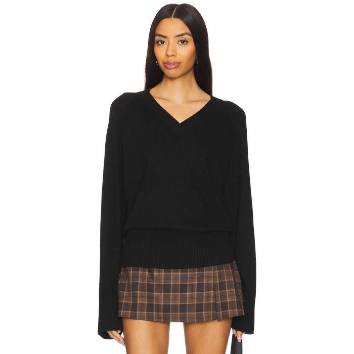 Lovers And Friends 【 Yasmina V Neck Sweater Women Black 】 トレーナー レディースファッション トップス ニット セーター セーター レディース 黒色 ブラック