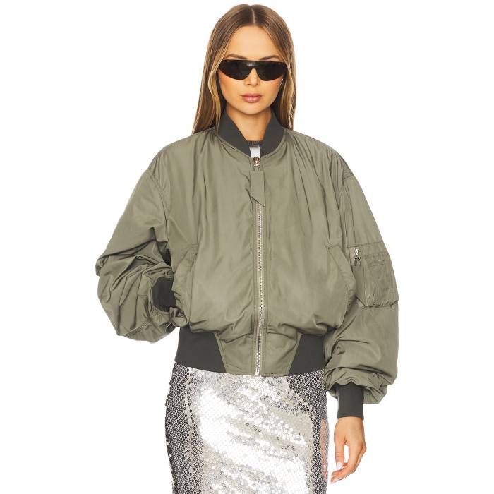 ジ・アティコ The Attico 【 Bomber Jacket Women Military Green 】 ボンバージャケット レディースファッション コート ジャケット レディース green 緑・グリーンのサムネイル