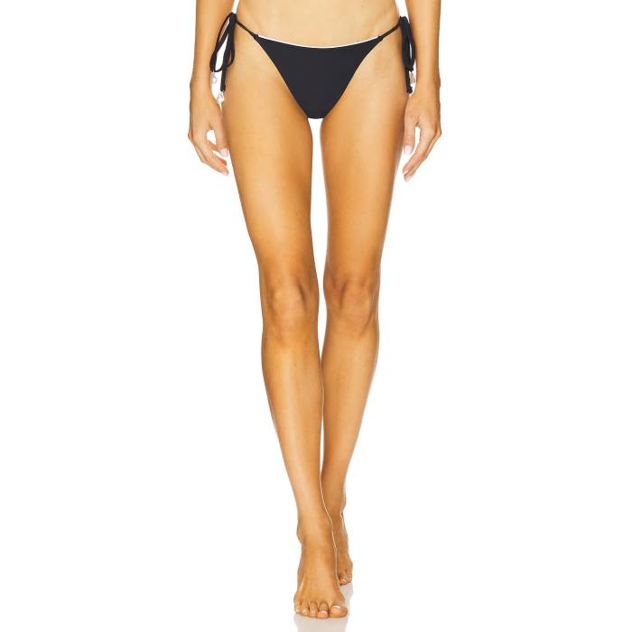 La Porte 【 Aurora Bikini Bottom Women Jet Black & Cloud Tipping 】 ズボン ボトムス レディースファッション 水着 レディース 黒色 ブラック