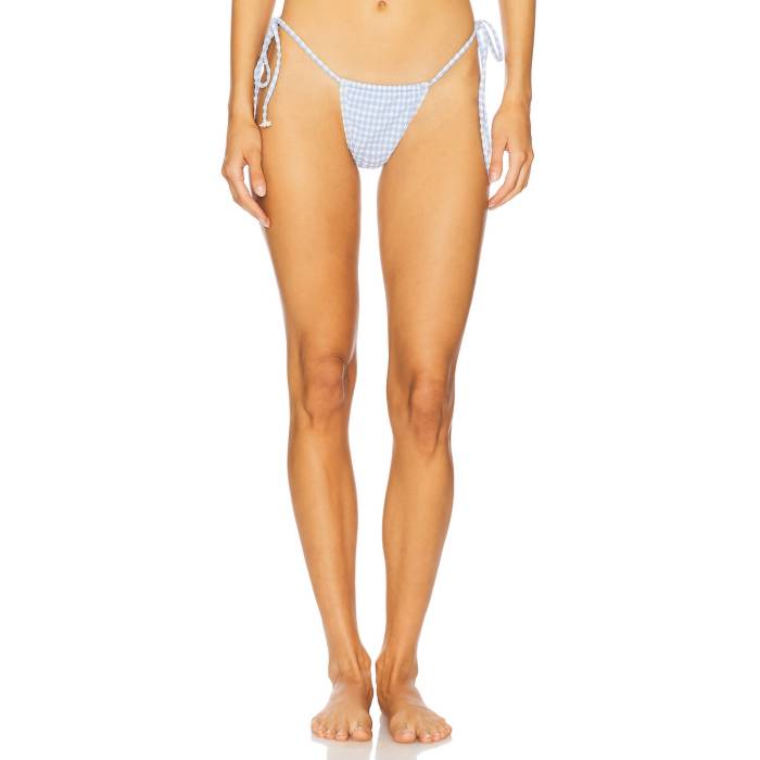 For Love & Lemons 【 Bay Bikini Bottom Women Blue 】 ズボン ボトムス レディースファッション 水着 レディース 青色 ブルー