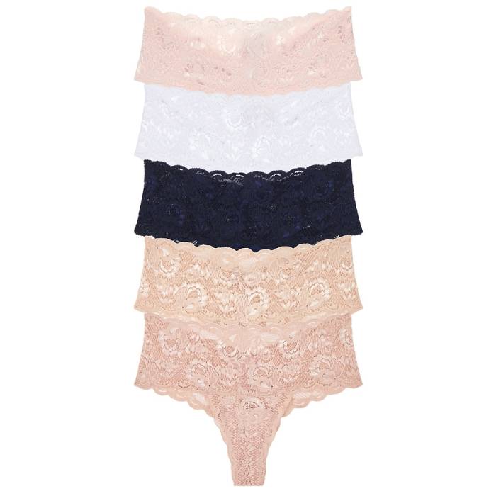 コサベラ Cosabella 【 Comfie Thong 5 Pack Women Navy Blue, Sette, Mandorla, Pink Lily, &Amp; White 】 レディース 紺色 ネイビー pink ピンク 白色 ホワイト