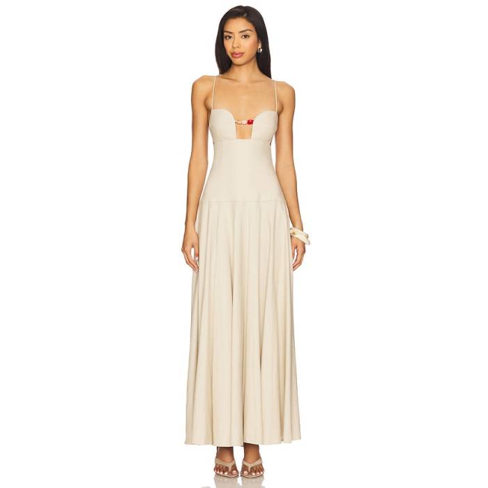 樂天商城 - Lovers And Friends 【 Jolene Maxi Dress Women Linen Neutral 】 ドレス レディース