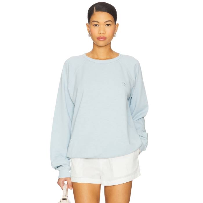Eterne 【 Sonny Oversized Sweatshirt Women Dusty Blue 】 スウェット トレーナー レディースファッション トップス スウェット トレーナー レディース 青色 ブルー(4)