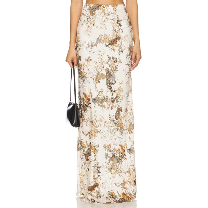 L'agence 【 Zeta Long Skirt Women Ecru Tapestry Jungle 】 レディースファッション ボトムス スカー..