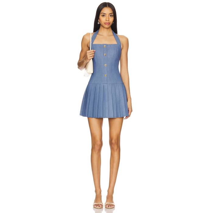 Other - Line & Dot 【 Raquel Mini Dress Women Blue 】 ドレス レディース 青色 ブルー