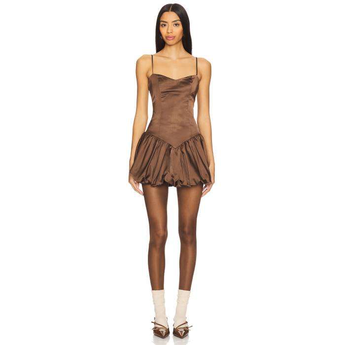 ライオネス Lioness 【 Dollhouse Mini Dress Women Coffee 】 ドレス レディースファッション ドレス ..