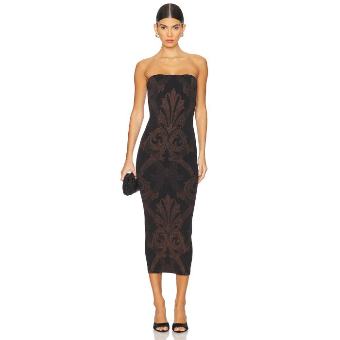 ウォルフォード Wolford 【 X Etro Metallic Jacquard Dress Women Black & Copper 】 ドレス レディー..