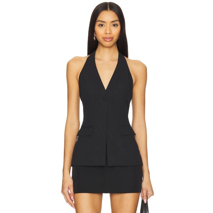All The Ways 【 Natalyna Vest Women Black 】 ベスト レディースファッション トップス その他 レディース 黒色 ブラック