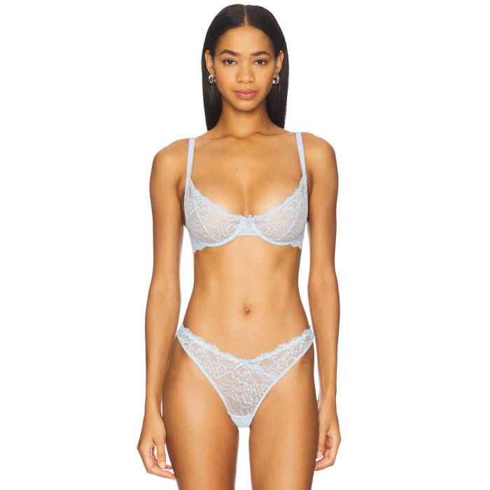 フルールドゥマル Fleur Du Mal 【 Bianca Lace Balconette Women Forget Me Not 】 インナー 下着 ナイトウェア レディース インナー 下着 ランジェリー ブラジャー レディース(4.0)