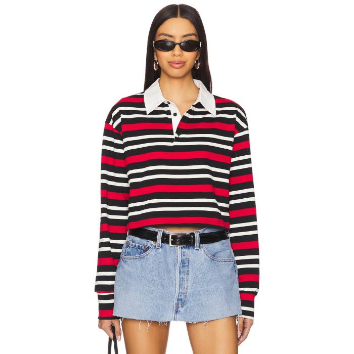 Superdown 【 Mason Top Women Red Stripe 】 レディースファッション トップス ベアトップ チューブトップ レディース Red 赤・レッド Stripe ストライプ