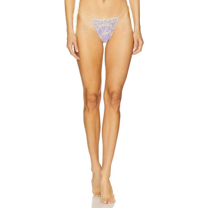 Bananhot 【 Nina Bikini Bottom Women Yellow Lace 】 ズボン ボトムス レディースファッション 水着 レディース yellow 黄色・イエロー