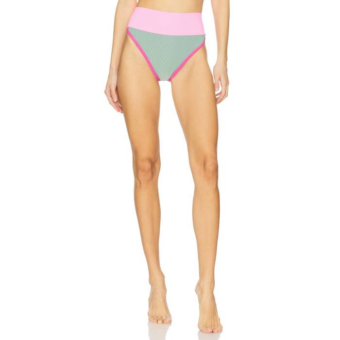 ビーチライオット Beach Riot 【 Emmy Bikini Bottom Women Sage Bloom Colorblock 】 ズボン ボトムス レディースファッション 水着 レディース