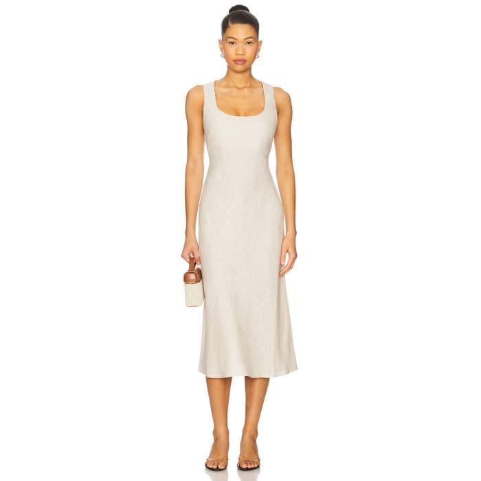 L'academie 【 By Marianna Eula Linen Midi Dress Women Natural Beige 】 ドレス レディースファッション ドレス レディース ナチュラル ベージュ