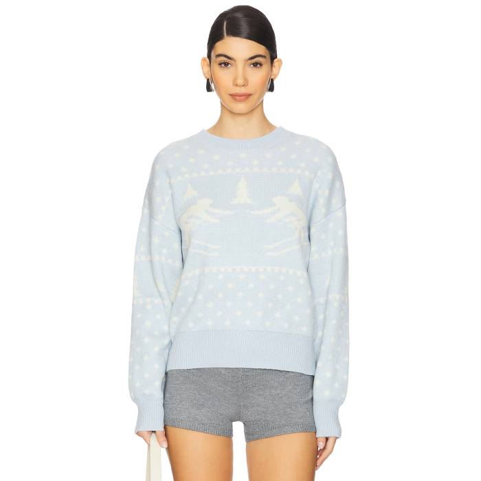 Lovers And Friends 【 Adira Fair Isle Sweater Women Baby Blue 】 トレーナー レディースファッション トップス ニット セーター セーター レディース 青色 ブルー