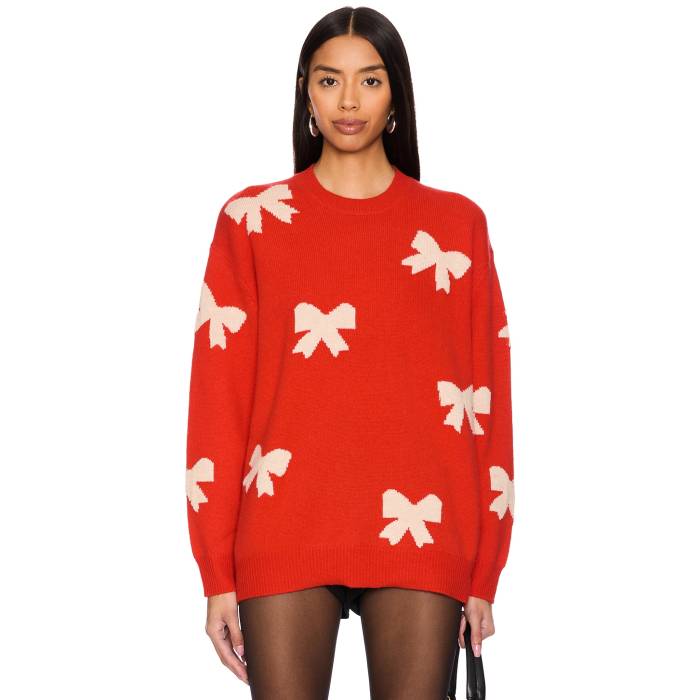 27 Miles Malibu 【 X Revolve Zemira Sweater Women Tomato & Cream 】 トレーナー レディースファッ..