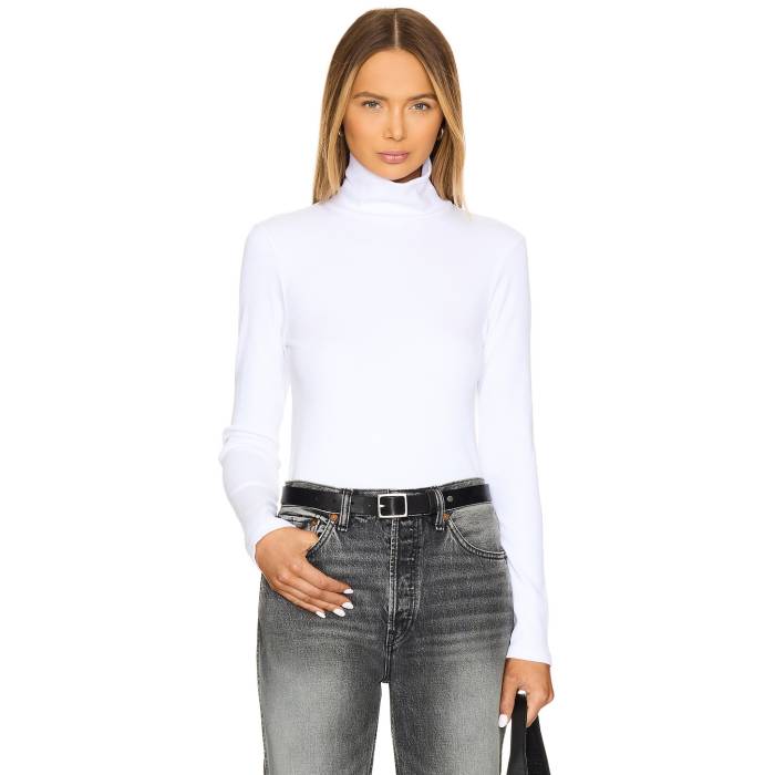 Donni. 【 Rib Turtleneck Women Powder 】 レディースファッション トップス その他 レディース