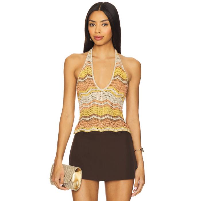 Retrofete 【 Luz Crochet Top Women Metallic Multi 】 レディースファッション トップス その他 レディース