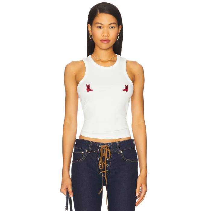 Understated Leather 【 X Revolve Nice Boots Tank Top Women White 】 ブーツ タンクトップ レディー..