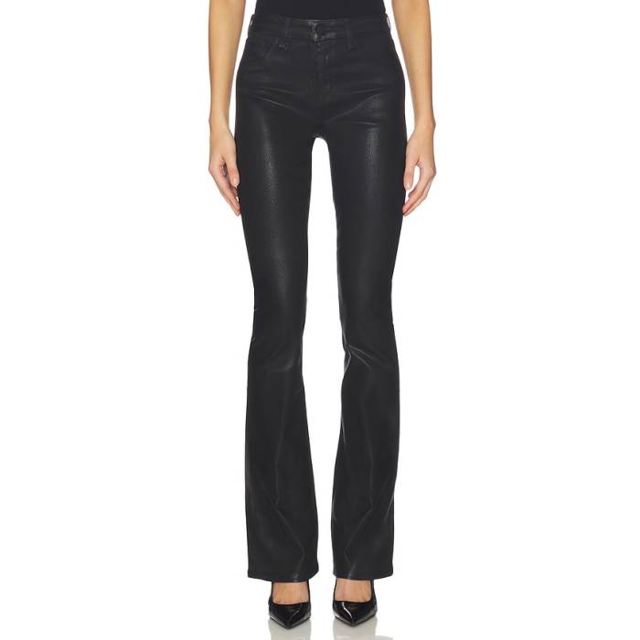 樂天商城 - L'agence 【 Selma High Rise Sleek Baby Boot Pant Women Noir Coated 】 ハイ ライズ ブーツ パンツ レディース