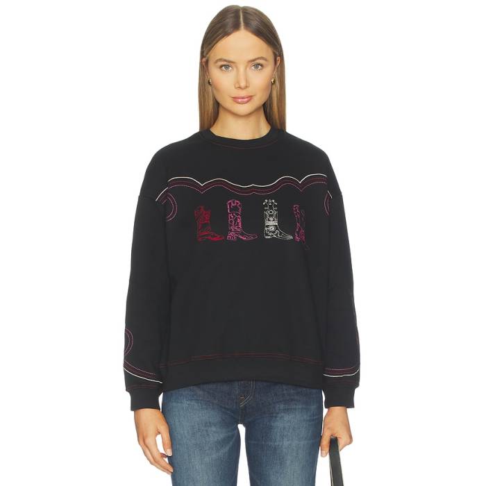 ブランド名Never Fully Dressed性別Women(レディース)商品名Black Cowboy Boot Sweatshirtカラー・Black