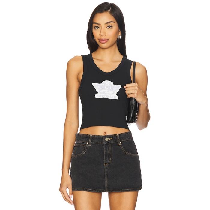 Boys Lie 【 Aura Randy Tank Top Women Black 】 オーラ タンクトップ レディース 黒色 ブラック
