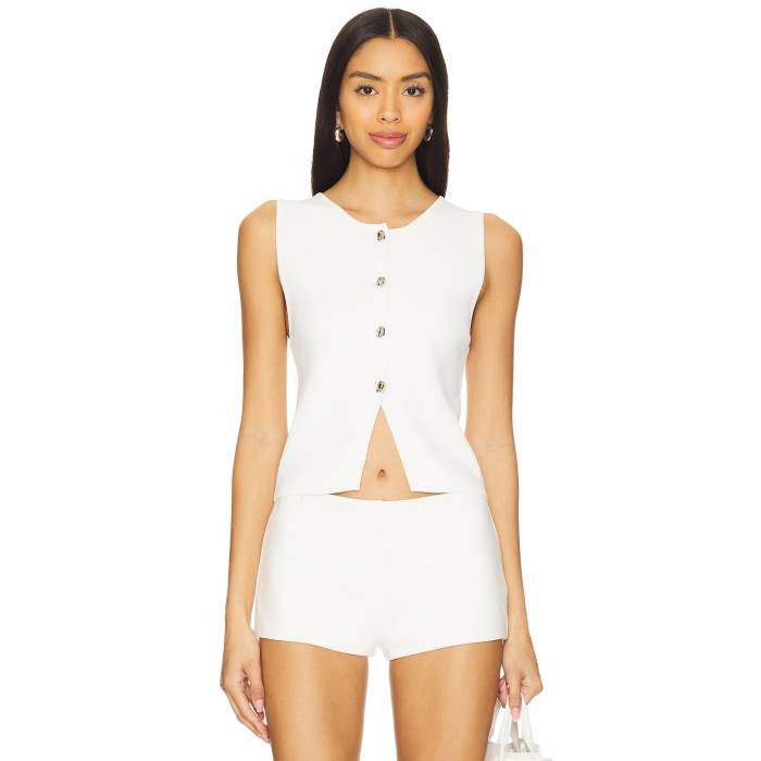 All The Ways 【 Echo Top Women White 】 レディースファッション トップス タンクトップ レディース 白色 ホワイト