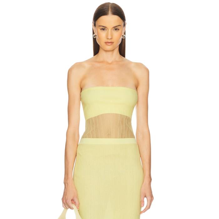 Simkhai 【 Emberly Tube Top Women Buttercream 】 レディースファッション トップス ベアトップ チューブトップ レディース