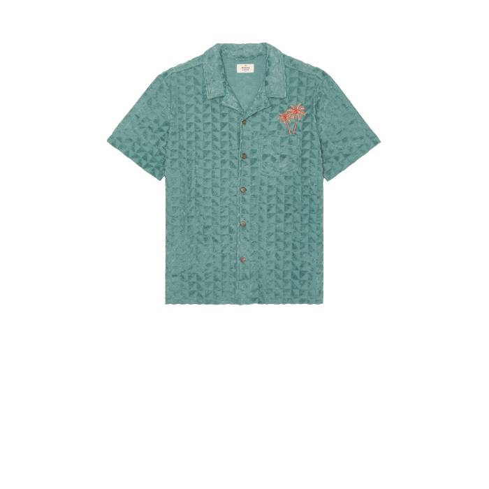 Marine Layer 【 Towel Terry Resort Shirt Men North Atlantic 】 メンズファッション トップス カジ..