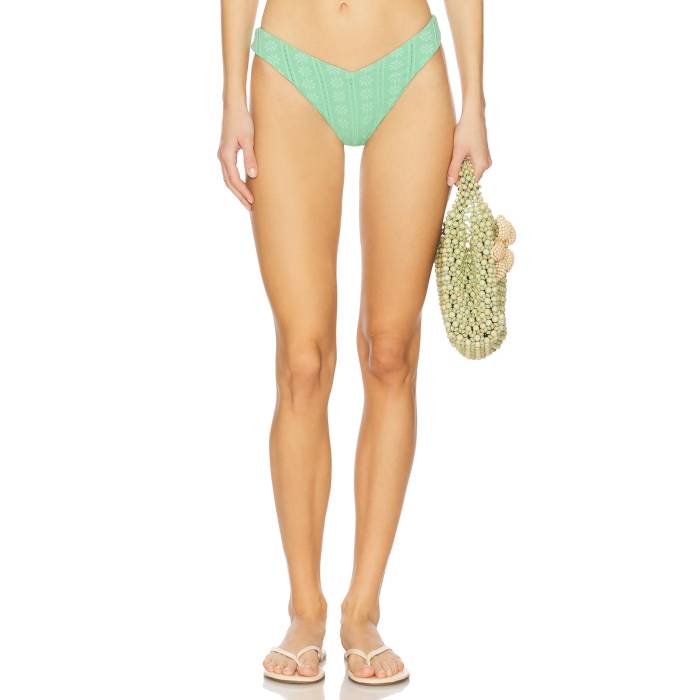 ビーチライオット Beach Riot 【 Vanessa Bikini Bottom Women Sage Bloom Jacquard 】 ズボン ボトムス レディースファッション 水着 レディース