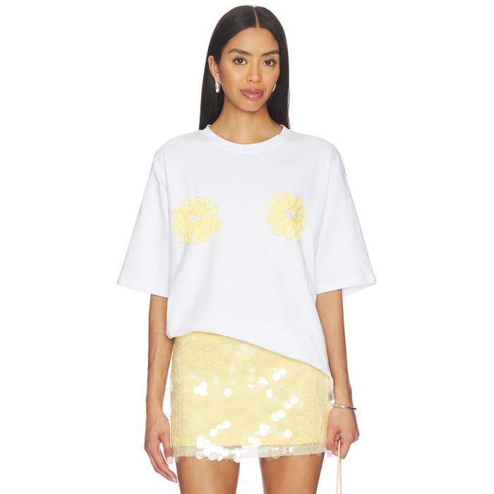 Sndys  Tシャツ レディース yellow 黄色・イエロー