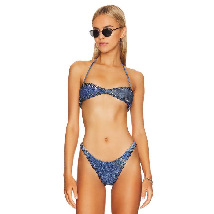 水着ビキニ検索結果｜Miaou 【 Rio Bikini Top Women Denim Print 】 リオ レディースファッション 水着...