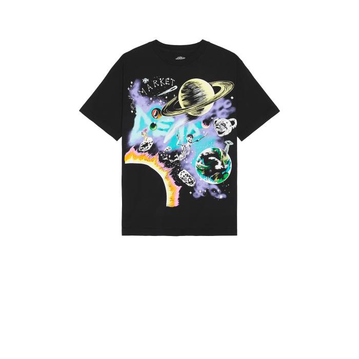 Market 【 Gd Solar System Tee Men Black 】 システム Tシャツ メンズファッション トップス Tシャツ カットソー メンズ 黒色 ブラック