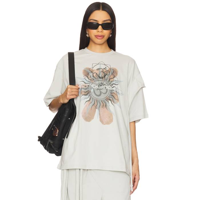 Ottolinger 【 Deconstructed Oversized T-Shirt Women Grey 】 Tシャツ レディースファッション トップス タンクトップ レディース 灰..