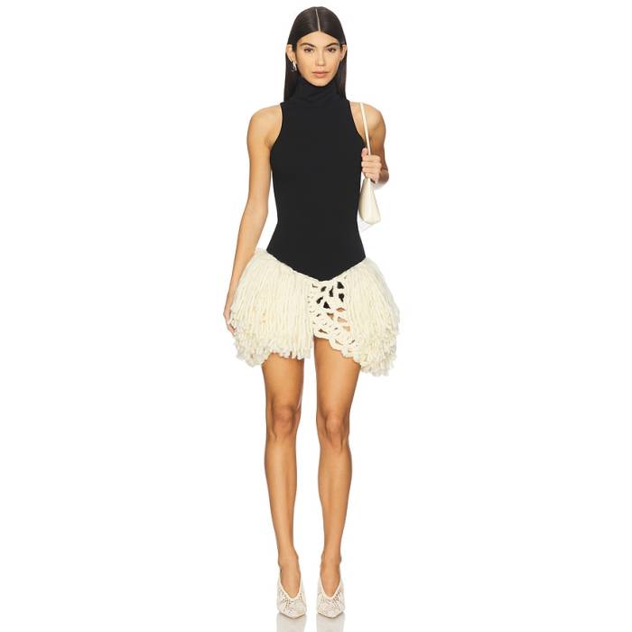 Magda Butrym 【 Crochet Bodysuit Women Black 】 ボディースーツ レディース 黒色 ブラック