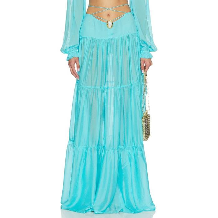 Cin Cin 【 Song Moonstone Skirt Women Blue Lagoon 】 レディース 青色 ブルー