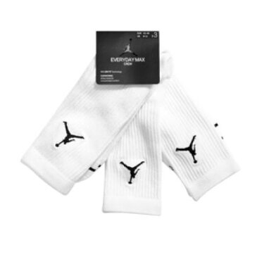 ナイキ ジョーダン JORDAN ジャンプマン クルー 靴下 白色 ホワイト 黒色 ブラック 3個入 【 JORDAN JUMPMAN CREW SOCKS WHITE BLACK 】 インナー 下着 ナイトウエア レディース 下 レッグ