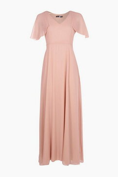 BOOHOO BOUTIQUE スリーブ ドレス 【 SLEEVE BOOHOO BOUTIQUE CHIFFON CAPE MAXI BRIDESMAID DRESS BLUSH 】 レディースファッション ワンピース