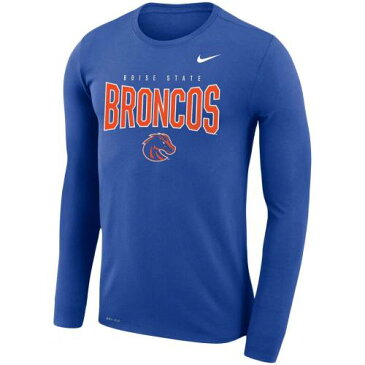 ナイキ NIKE スケートボード ブロンコス レジェンド スリーブ パフォーマンス Tシャツ 【 STATE LEGEND SLEEVE NIKE BOISE BRONCOS BOWTIE ARCH LONG PERFORMANCE TSHIRT ROYAL 】 メンズファッション トップス Tシ