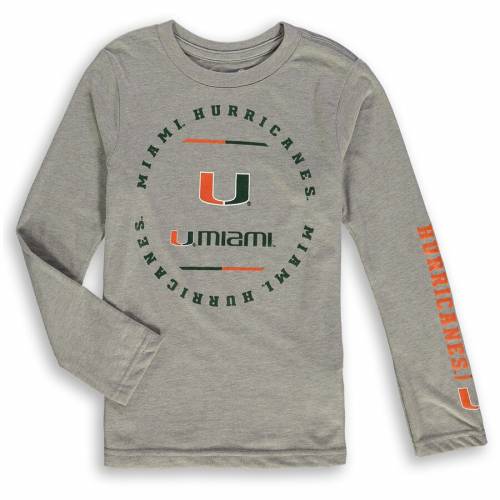 OUTERSTUFF マイアミ 男の子 女の子 子供用 クラブ スリーブ Tシャツ 緑 グリーン 灰色 グレー グレイ 【 SLEEVE GREEN GRAY OUTERSTUFF MIAMI HURRICANES PRESCHOOL CLUB SHORT AND LONG TSHIRT COMBO PACK 】 キッズ ベ