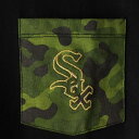 ニューエラ NEW ERA シカゴ 白 ホワイト スペシャル Tシャツ 黒 ブラック 【 WHITE SPECIAL BLACK NEW ERA CHICAGO SOX ARMED FORCES CAMO POCKET TSHIRT 】 メンズファッション トップス Tシャツ カットソー