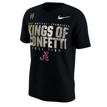 ナイキ NIKE アラバマ カレッジ Tシャツ 黒 ブラック 【 BLACK NIKE ALABAMA CRIMSON TIDE COLLEGE FOOTBALL PLAYOFF 2017 NATIONAL CHAMPIONS LOCKER ROOM TSHIRT 】 メンズファッション トップス Tシャツ カットソー