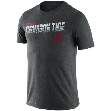 ナイキ NIKE アラバマ サイドライン レジェンド パフォーマンス Tシャツ ヘザー チャコール 【 LEGEND HEATHER NIKE ALABAMA CRIMSON TIDE SIDELINE PERFORMANCE TSHIRT CHARCOAL 】 メンズファッション トップス