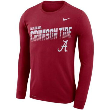 ナイキ NIKE アラバマ サイドライン レジェンド スリーブ パフォーマンス Tシャツ 【 LEGEND SLEEVE NIKE ALABAMA CRIMSON TIDE SIDELINE LONG PERFORMANCE TSHIRT 】 メンズファッション トップス Tシャツ カッ