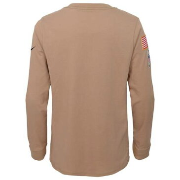 ナイキ NIKE シンシナティ ベンガルズ 子供用 パフォーマンス スリーブ Tシャツ カーキ 長袖 【 SLEEVE NIKE YOUTH 2019 SALUTE TO SERVICE PERFORMANCE TSHIRT KHAKI 】 キッズ ベビー マタニティ トップス T