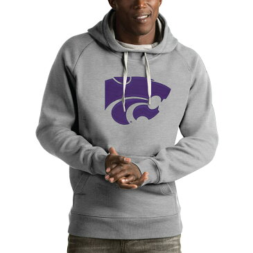 ANTIGUA カンザス スケートボード ビクトリー 灰色 グレー グレイ メンズファッション トップス パーカー メンズ 【 Kansas State Wildcats Victory Pullover Hoodie - Gray 】 Gray